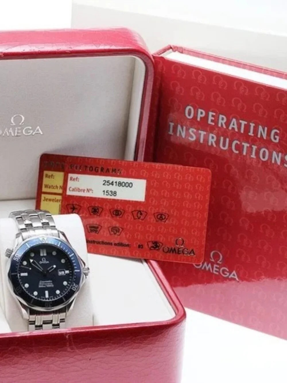 OMEGA Seamaster300 2541.80 Date Navy Dial Quartz Men's Watch_960525